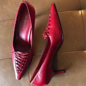 Ultra Spiky Pumps in BCBG Red